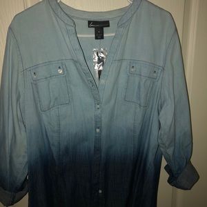 Ombré Light Weight Denim Shirt